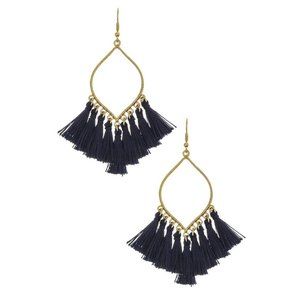 3/$15 - Tassel Leaf Earrings – Black